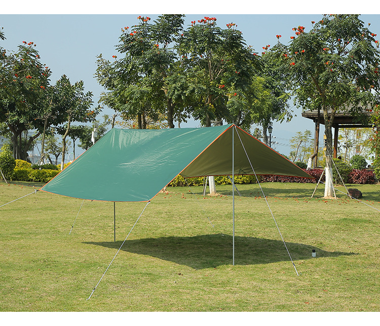 Cheap Goat Tents 4x3m 3x3m Awning Waterproof Tarp Tent Shade Ultralight Garden Canopy Sunshade Outdoor Camping Hammock Tourist Beach Sun Shelter   